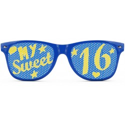 Okulary nerdy LOGO-BRYLE - My sweet sixteen - chabrowe niebieskie