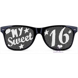 Okulary nerdy LOGO-BRYLE - My sweet sixteen - czarne