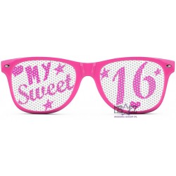 Okulary nerdy LOGO-BRYLE - My sweet sixteen - fuksjowe