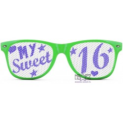 Okulary nerdy LOGO-BRYLE - My sweet sixteen - zielone