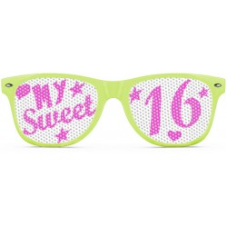 Okulary nerdy LOGO-BRYLE - My sweet sixteen - limonka