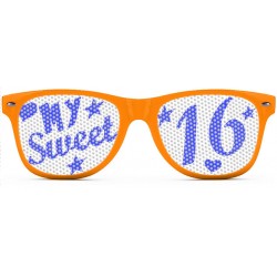 Okulary nerdy LOGO-BRYLE - My sweet sixteen - pomarańczowe