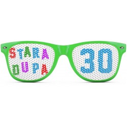 Okulary nerdy LOGO-BRYLE - Stara dupa - zielone